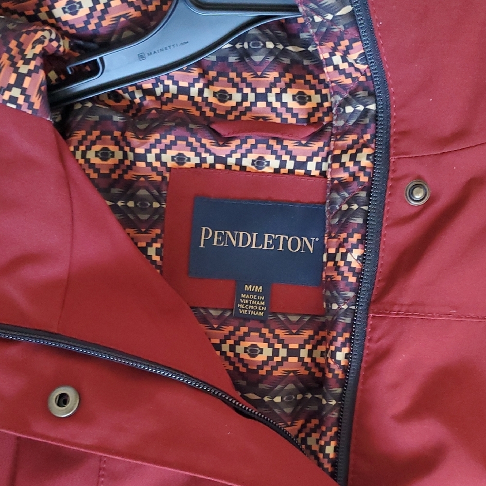 Pendleton Maroon Jacket with Geometric Lining NWT - image 2